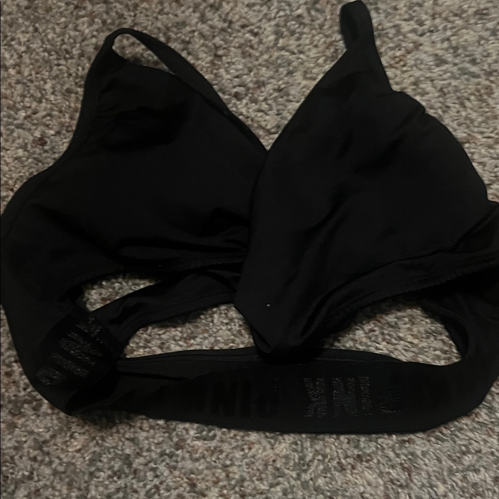 PINK Victoria's Secret Black Seamless Wireless Bralette